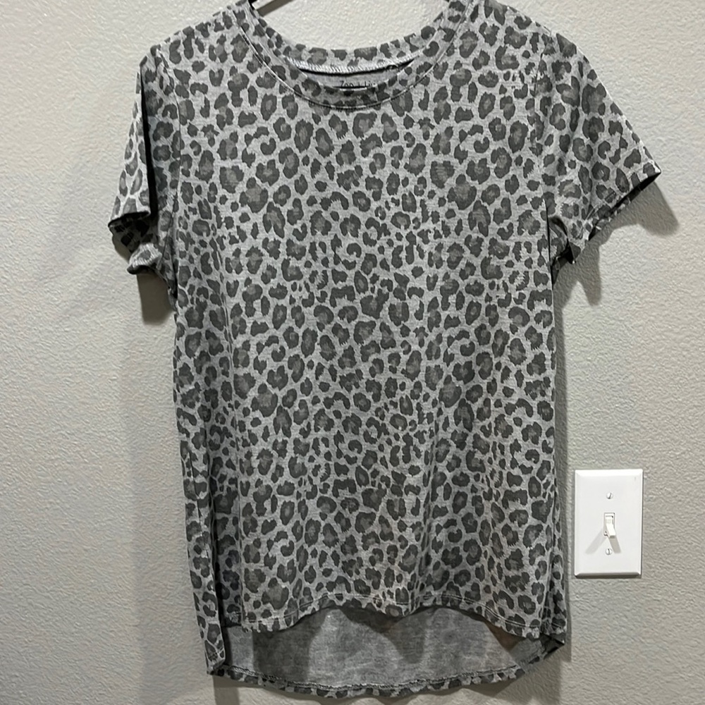 Grey Cheetah Print Top